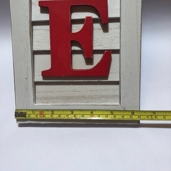 Wooden White Shutter Home Wall Decor LOVE Rustic - Picture 5 of 6